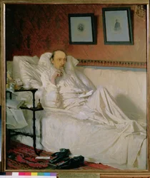 Il poeta Nikolay Alekseyevich Nekrasov (1877-78) al tempo di 